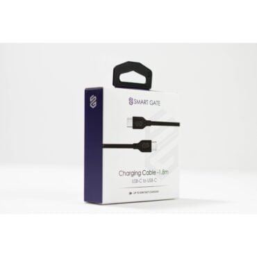 Smart Gate Cable braided USB-C to USB-C Fast 1.8m Black