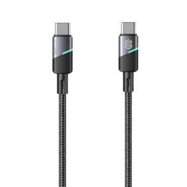 Smart Gate Cable Braided Light Aluminum Type C to C Fast Shielded 1m