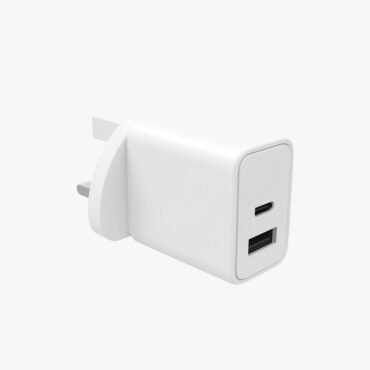 Smart Gate Wall Charger 45W 2 Port USB-A USB-C PD 3-PIN White