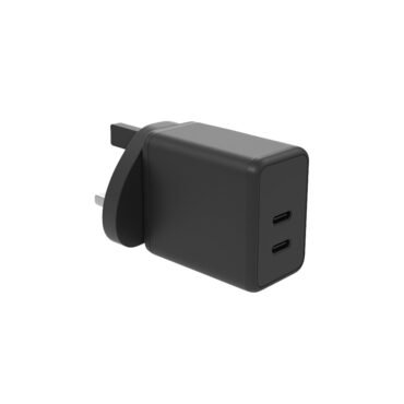 Smart Gate Wall Charger 40W 2 Port USB-C PD 3-PIN Black