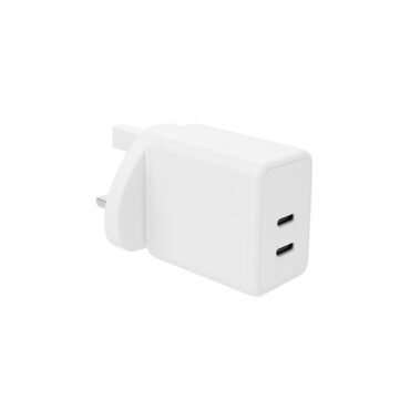 Smart Gate Wall Charger 40W 2 Port USB-C PD 3-PIN White