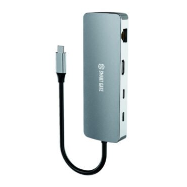 Smart Gate HUB SGH-NEX8 USB-A 3.2 Gen1 USB-A 2.0 USB-C PD 100W USB-C 3.2 Gen1 HDMI4K@30Hz RG45 1000Mbps SD/TF 8in1